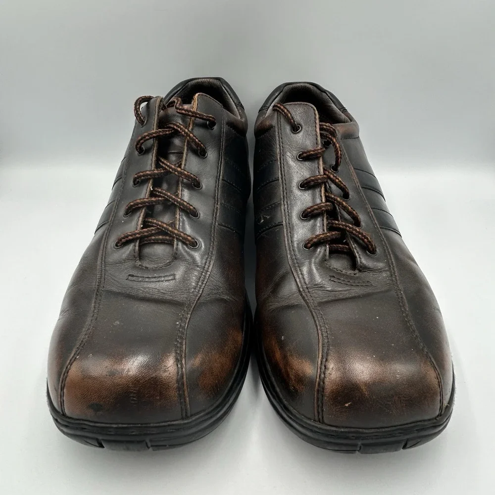 Skechers Mens Brown Leather Slip‎ On Casual Shoes Size 13 Loafer City